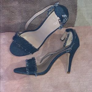 Denim heels